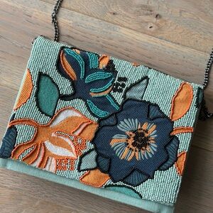 European Floral Beaded Purse